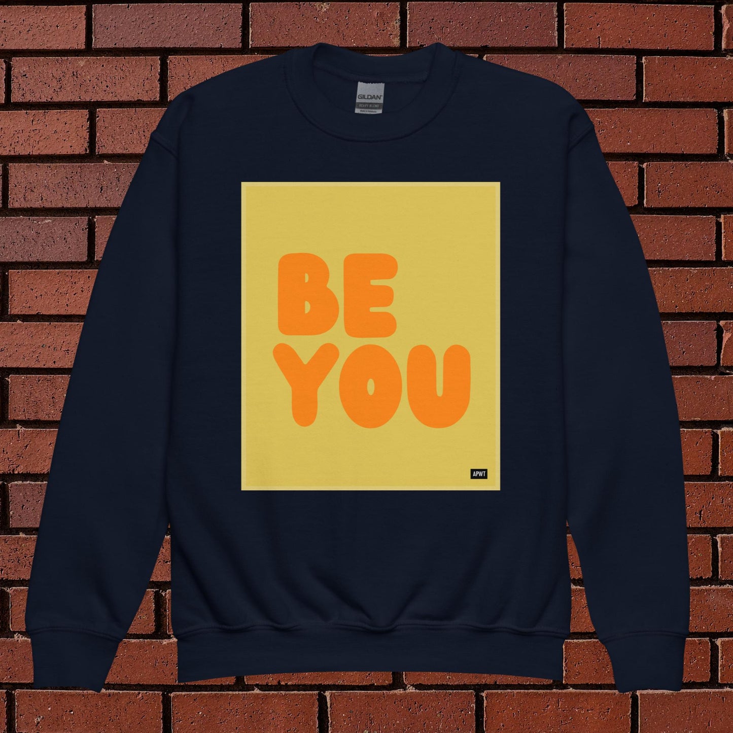 Be You Kids in Yellow and Orange Unisex Crew Neck Sweatshirt - Available in Assorted Colors