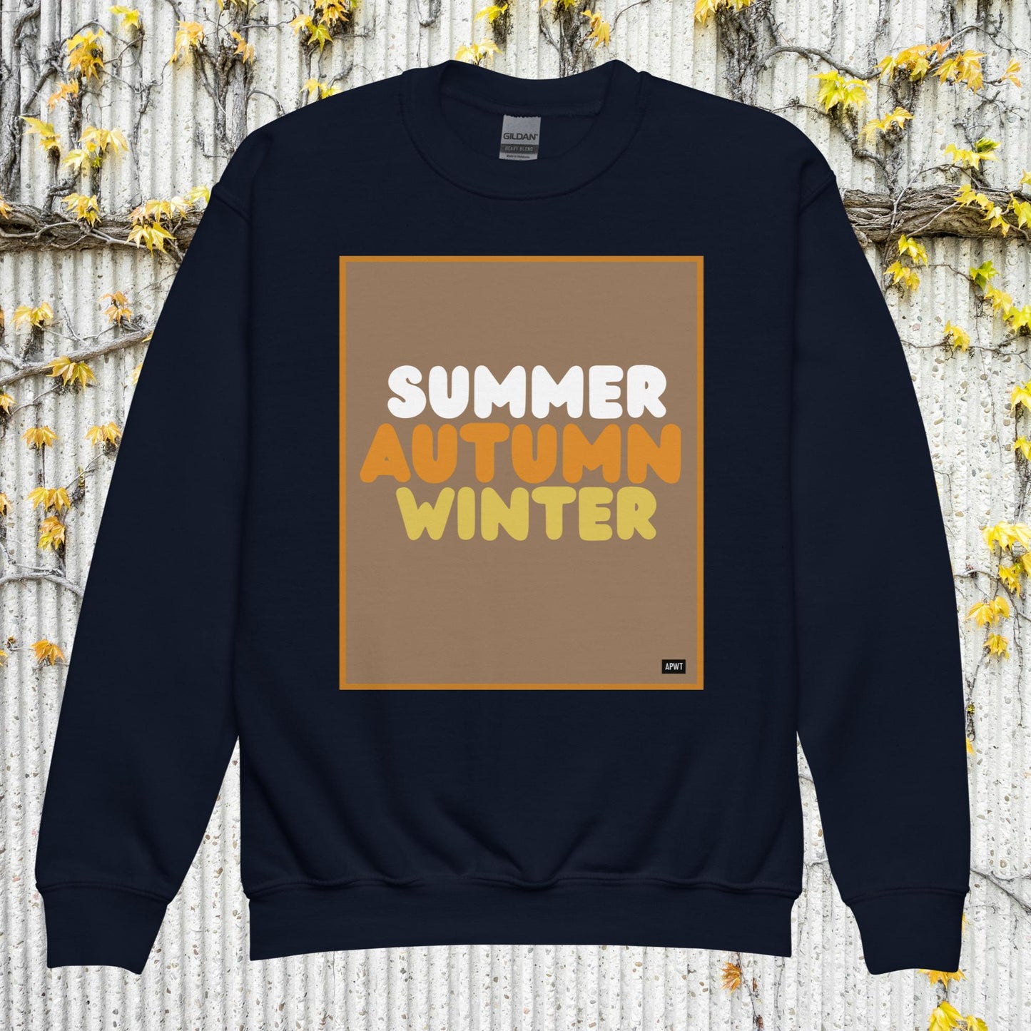 Autumn Kids in Brown Unisex Crew Neck Sweatshirt - Available in Assorted Colors