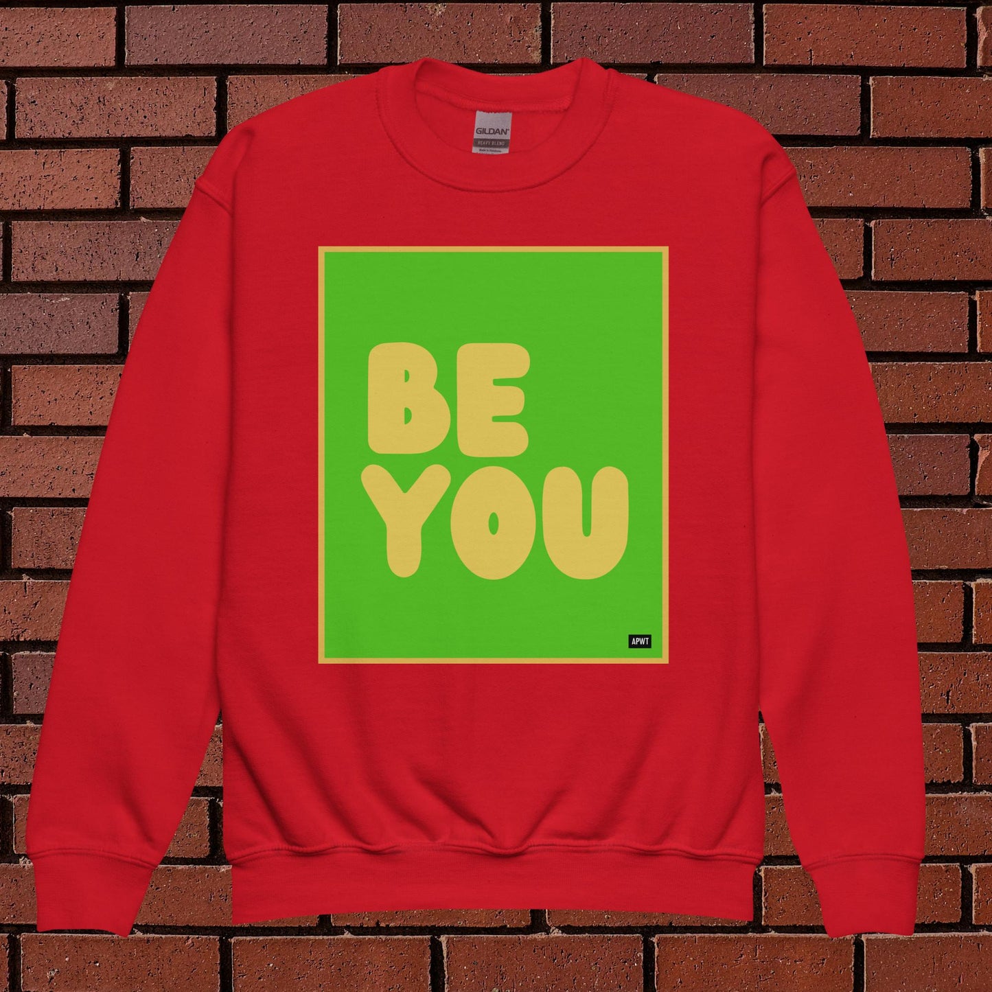 Be You Kids in Green and Yellow Unisex Crew Neck Sweatshirt - Available in Assorted Colors