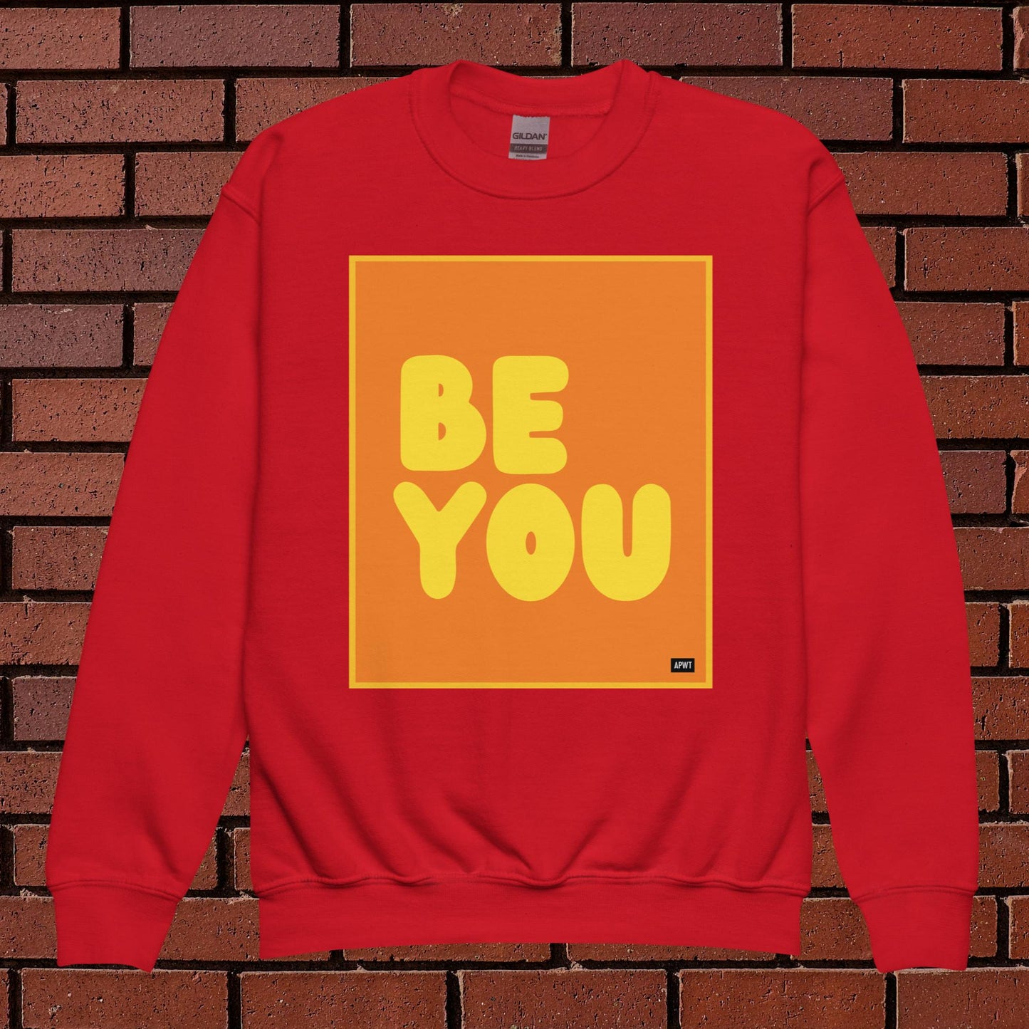 Be You Kids in Orange and Yellow Unisex Crew Neck Sweatshirt - Available in Assorted Colors