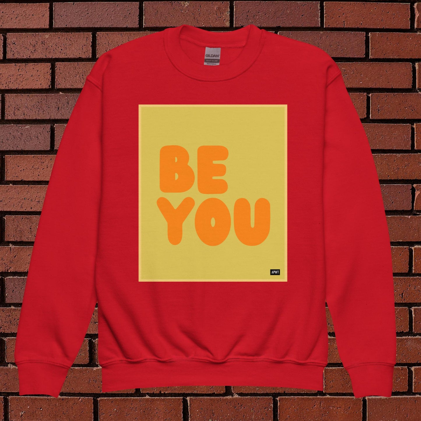 Be You Kids in Yellow and Orange Unisex Crew Neck Sweatshirt - Available in Assorted Colors