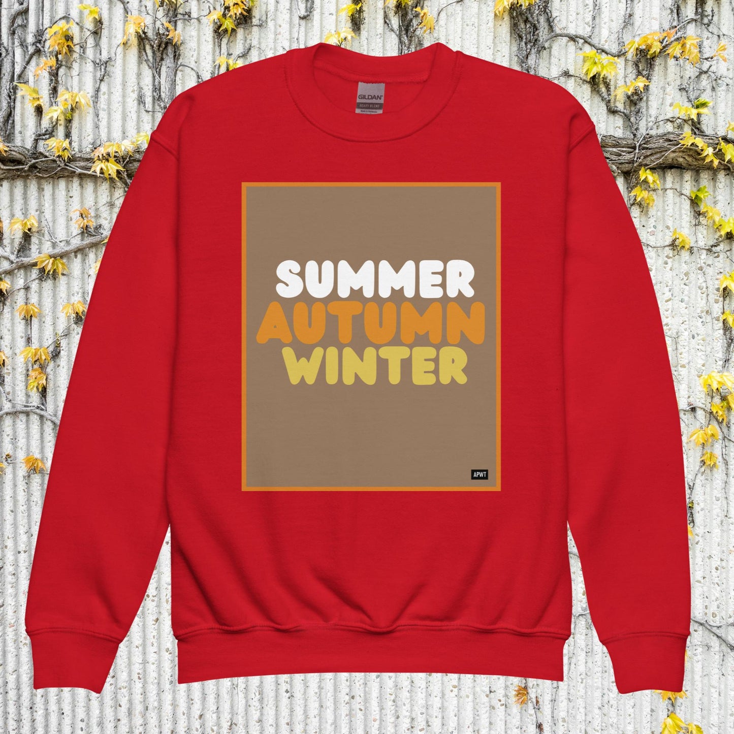 Autumn Kids in Brown Unisex Crew Neck Sweatshirt - Available in Assorted Colors