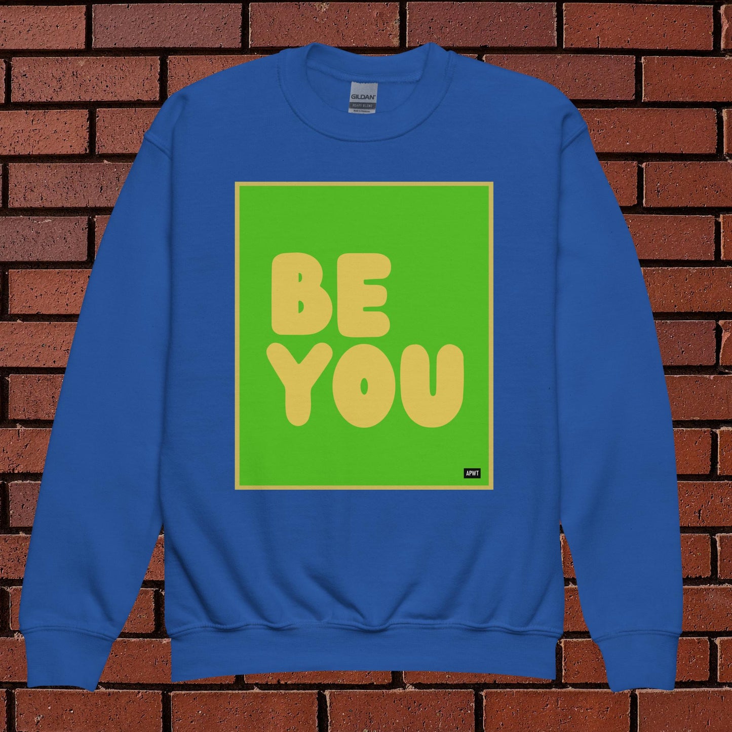 Be You Kids in Green and Yellow Unisex Crew Neck Sweatshirt - Available in Assorted Colors