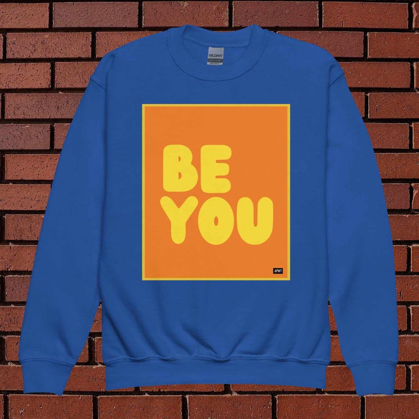 Be You Kids in Orange and Yellow Unisex Crew Neck Sweatshirt - Available in Assorted Colors