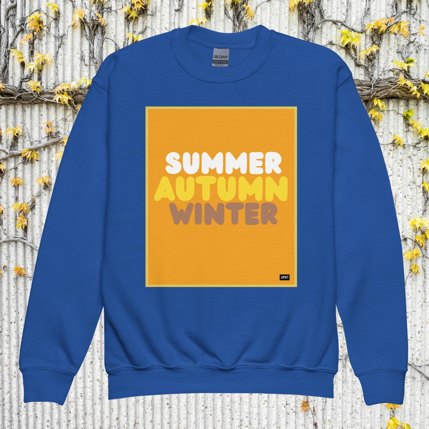 Autumn Kids in Orange Unisex Crew Neck Sweatshirt - Available in Assorted Colors