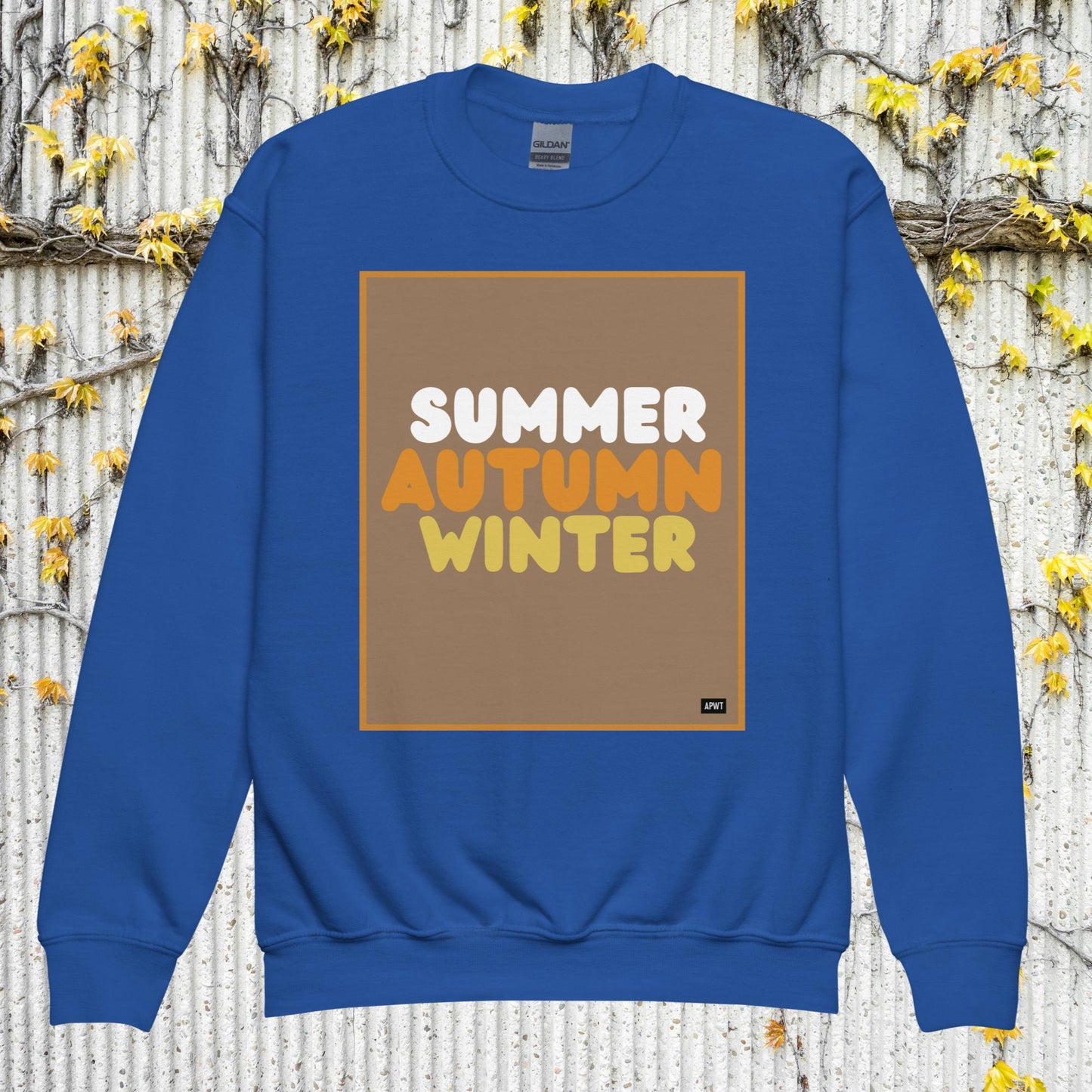 Autumn Kids in Brown Unisex Crew Neck Sweatshirt - Available in Assorted Colors