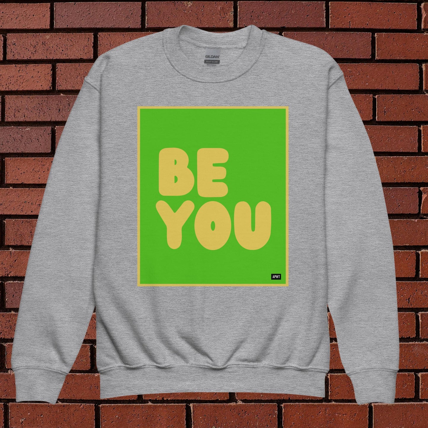 Be You Kids in Green and Yellow Unisex Crew Neck Sweatshirt - Available in Assorted Colors