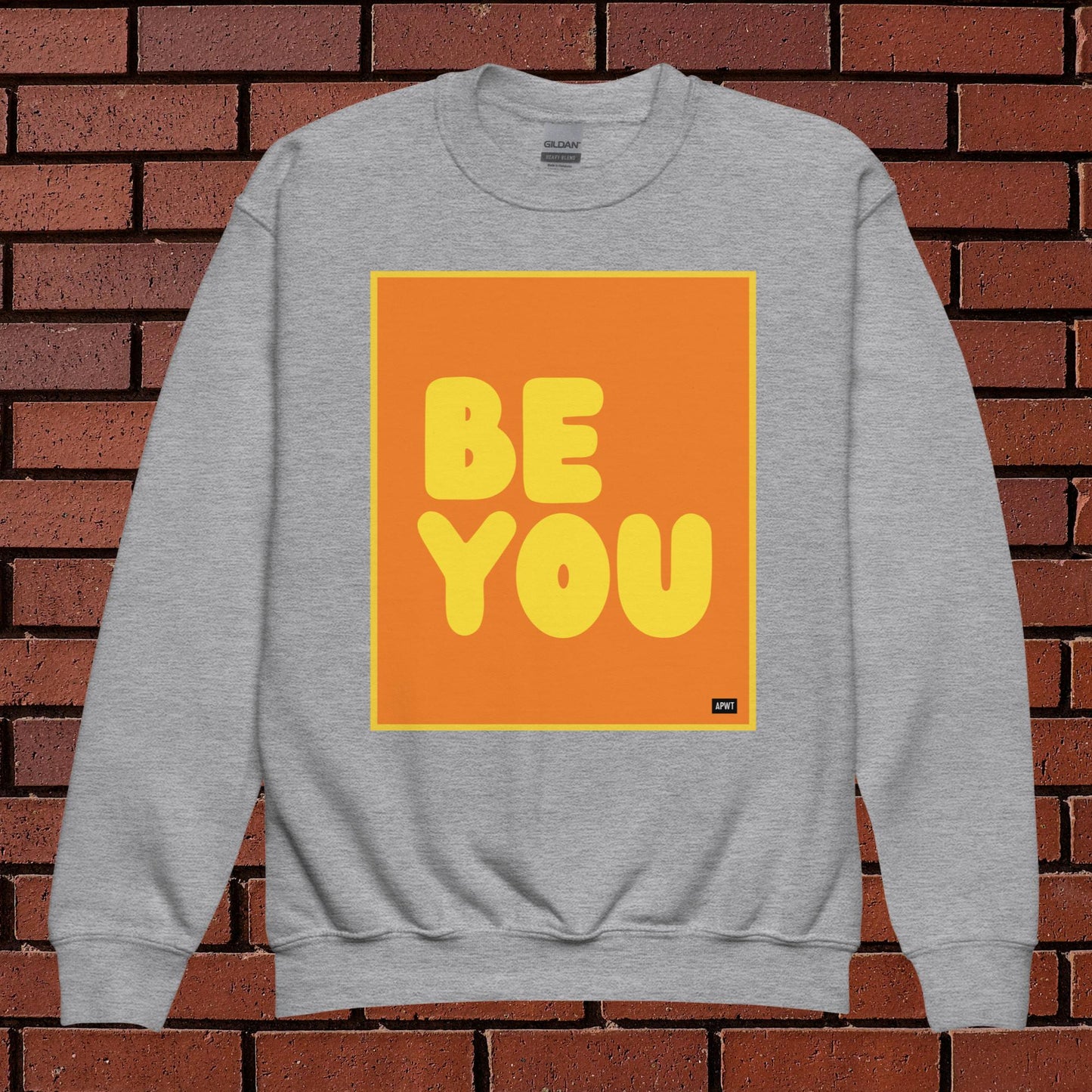 Be You Kids in Orange and Yellow Unisex Crew Neck Sweatshirt - Available in Assorted Colors