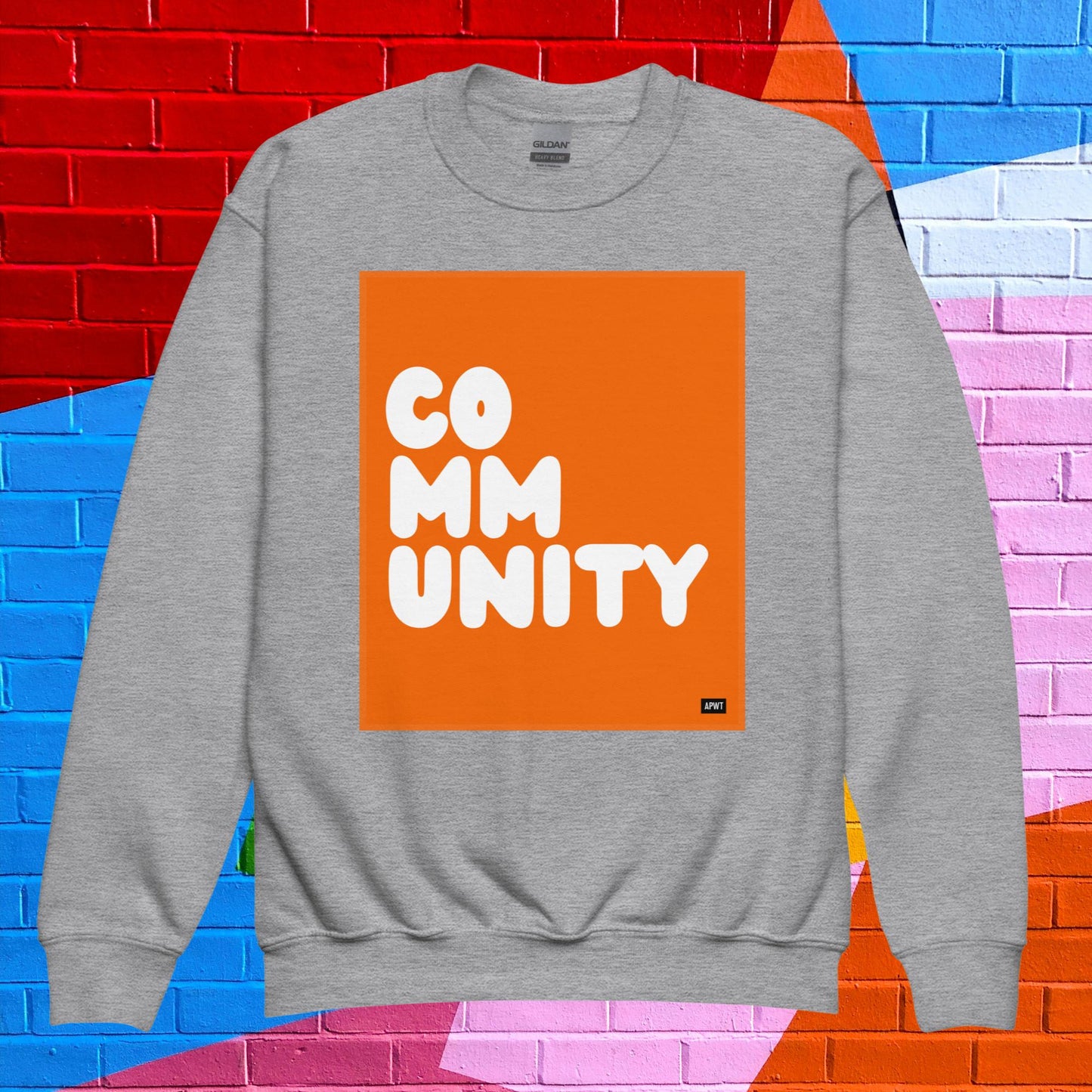 Community Kids in Pumpkin Unisex Crew Neck Sweatshirt - Available in Assorted Colors