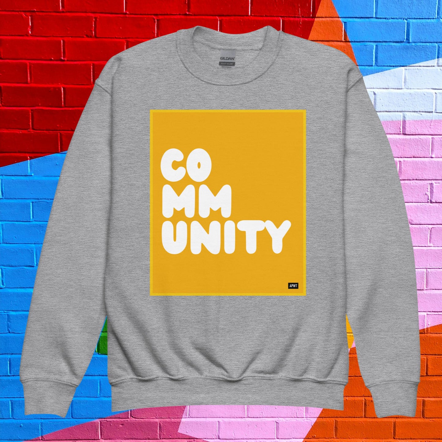 Community Kids in Autumn Leaves Unisex Crew Neck Sweatshirt - Available in Assorted Colors