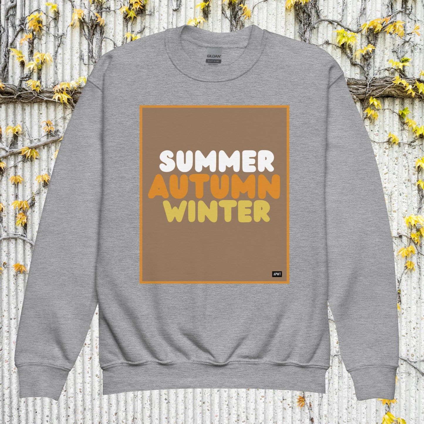 Autumn Kids in Brown Unisex Crew Neck Sweatshirt - Available in Assorted Colors