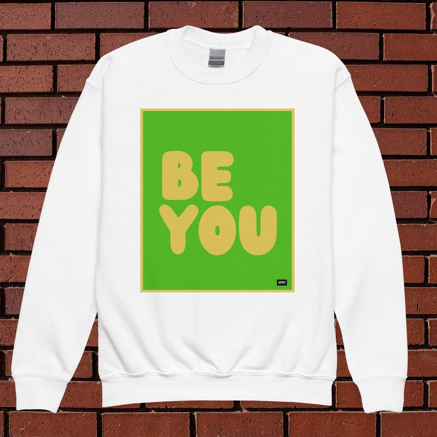 Be You Kids in Green and Yellow Unisex Crew Neck Sweatshirt - Available in Assorted Colors