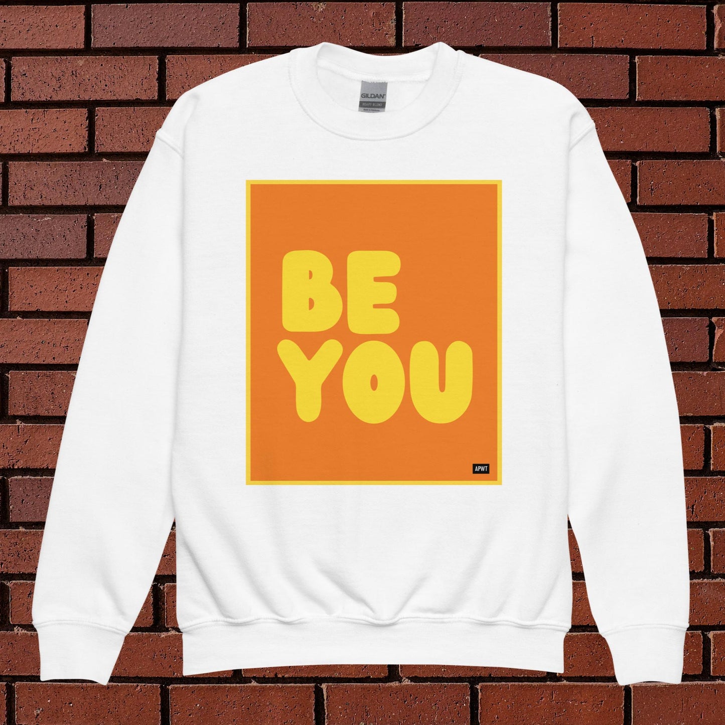 Be You Kids in Orange and Yellow Unisex Crew Neck Sweatshirt - Available in Assorted Colors
