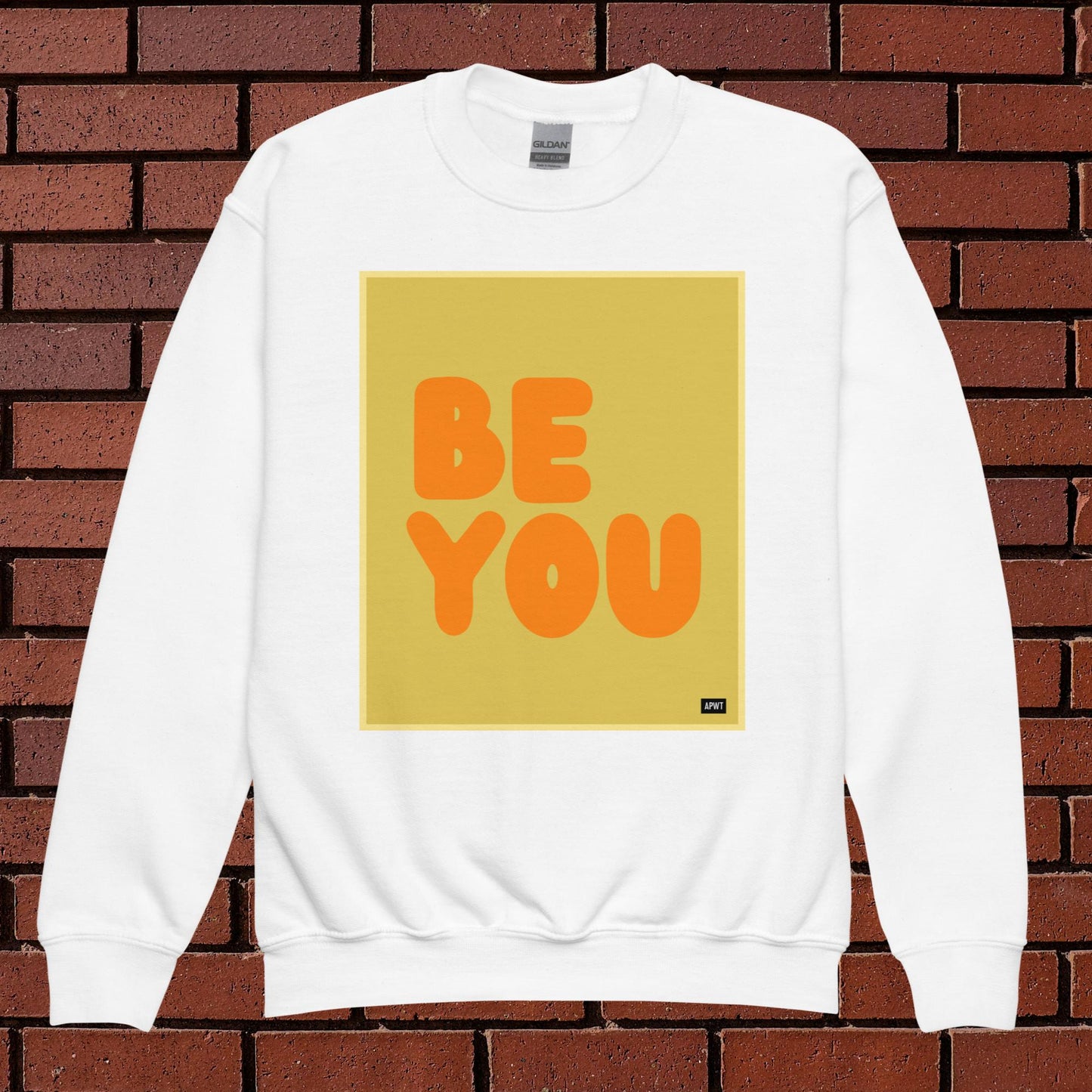 Be You Kids in Yellow and Orange Unisex Crew Neck Sweatshirt - Available in Assorted Colors