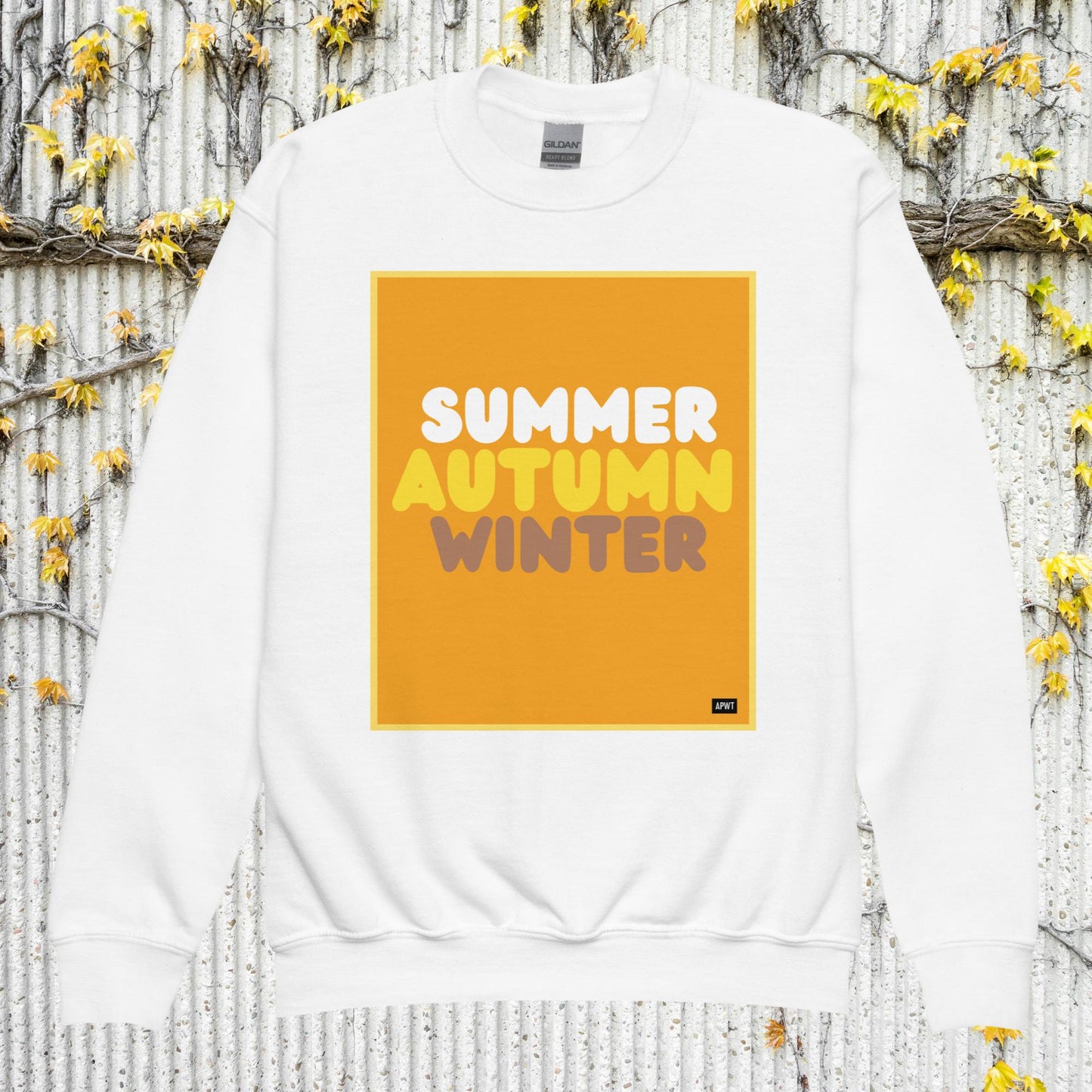Autumn Kids in Orange Unisex Crew Neck Sweatshirt - Available in Assorted Colors