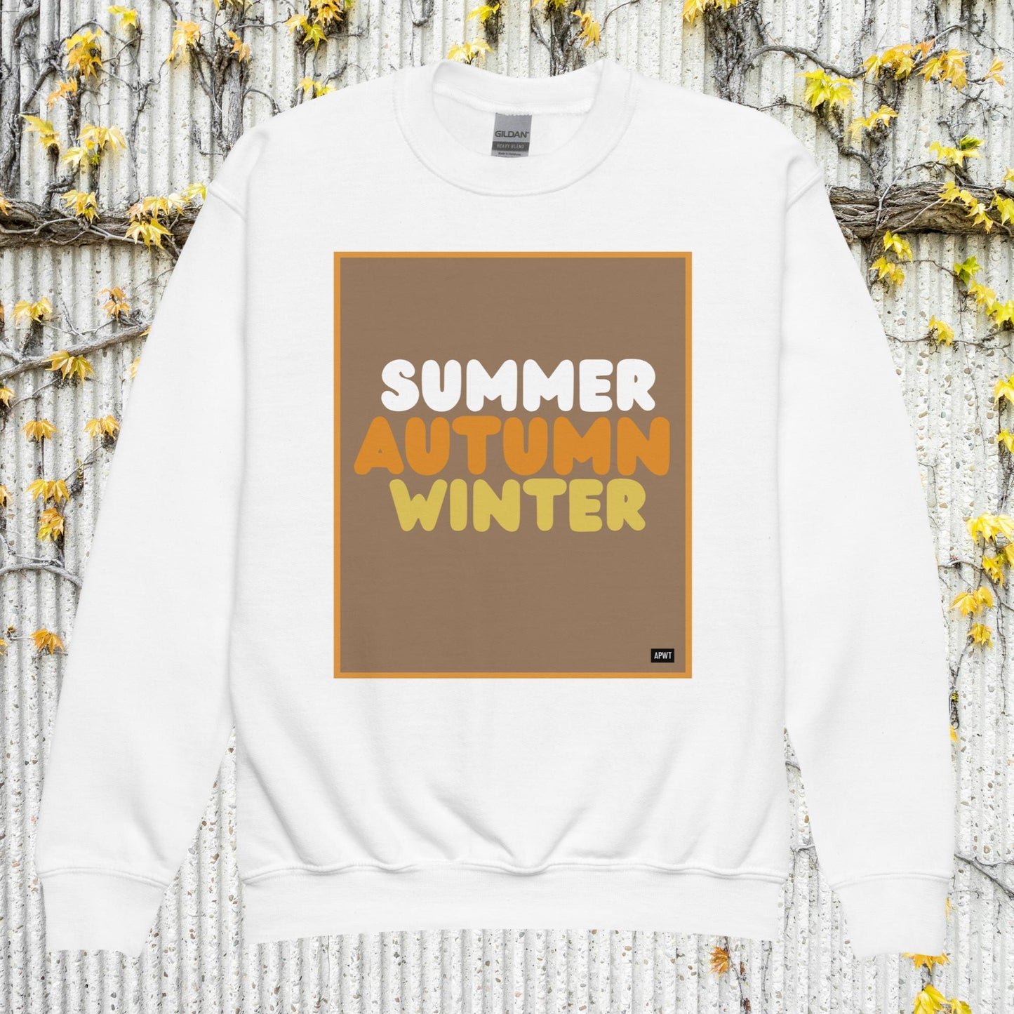 Autumn Kids in Brown Unisex Crew Neck Sweatshirt - Available in Assorted Colors