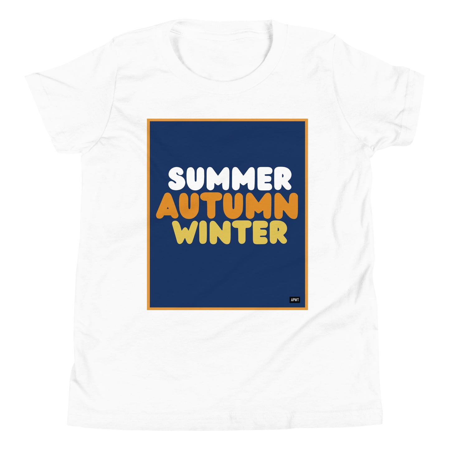 Autumn Kids in Blue Unisex T-Shirt - The APWT Gift Shop