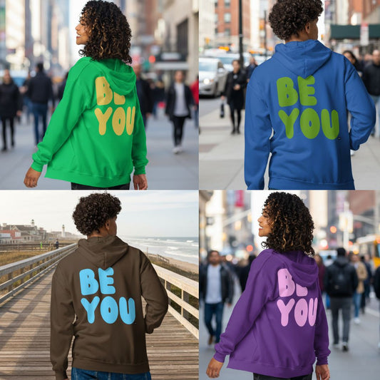 Be You Unisex Zip-Up Hoodies now in the APWT Gift Shop!