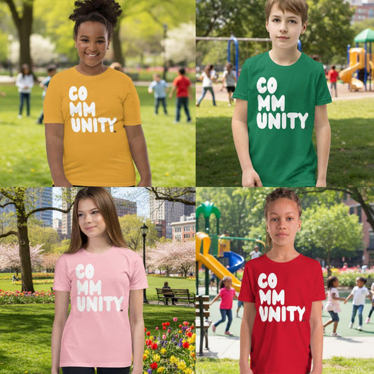 Community Kids Unisex T-Shirts now in the Shop!