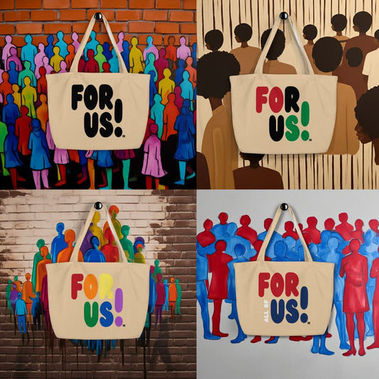 The For Us Jumbo Tote Bags are now in the APWT Gift Shop