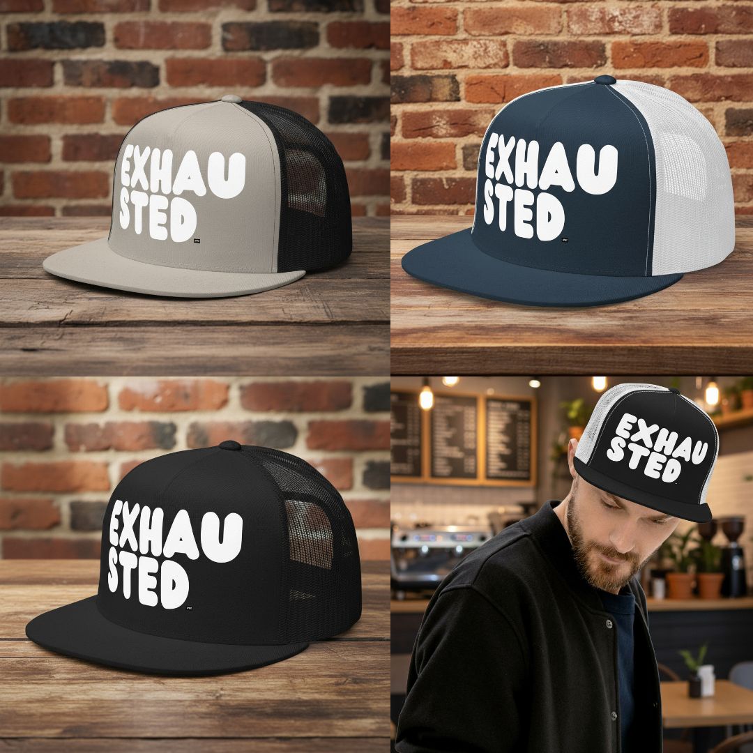 More Exhausted Trucker Hats in the APWT Gift Shop!