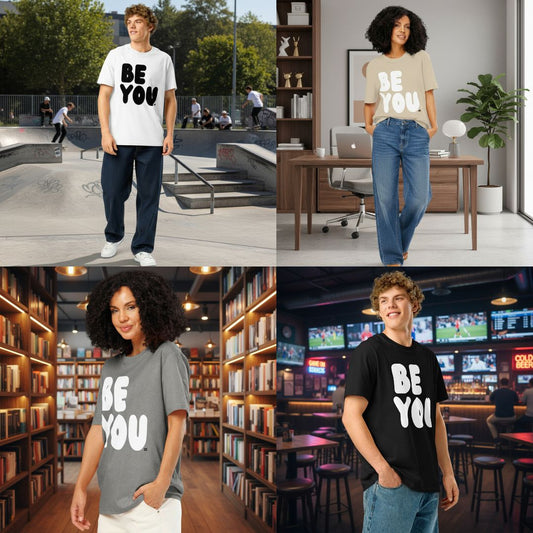 Be You Premium Unisex T-Shirts in the APWT Gift Shop
