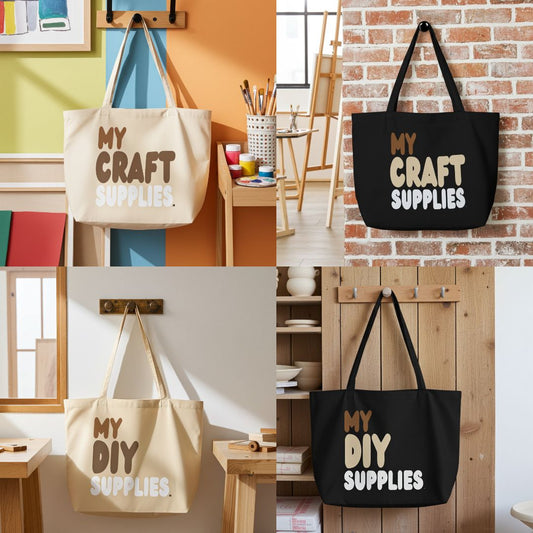 Our New Craft Supplies and DIY Supplies Jumbo Tote Bags