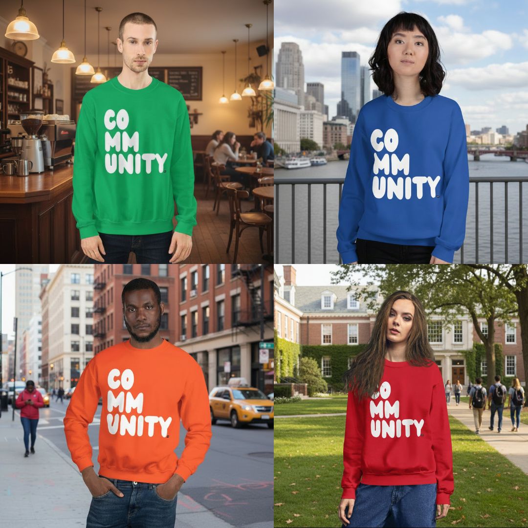 Spring Community Unisex Crew Neck Sweatshirts in the APWT Gift Shop!