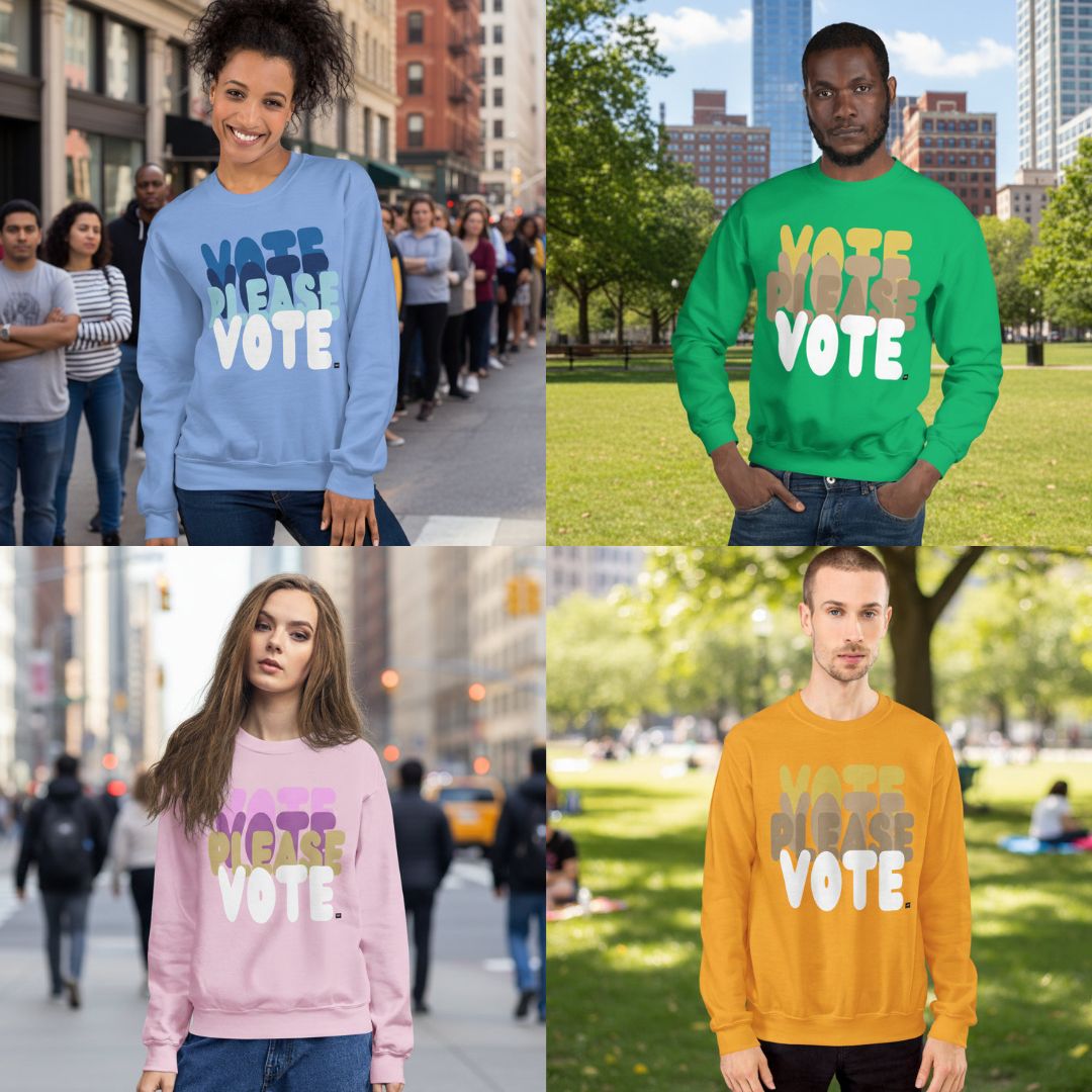 Spring Please Vote Unisex Crew Neck Sweatshirts - The APWT Gift Shop
