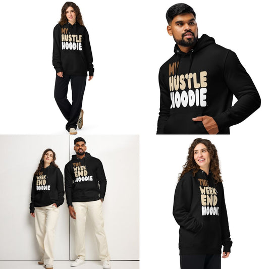 Muy Hustle Hoodie and The Weekend Hoodie Premium Unisex Hoodies are now in the APWT Gift Shop