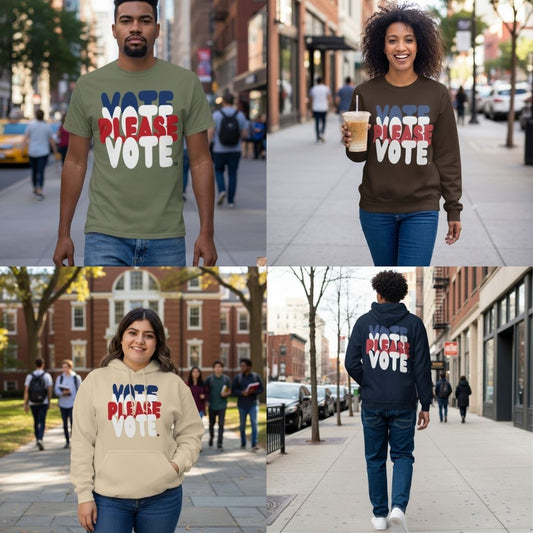 New Please Vote T-Shirt and Sweatshirts in the Shop!