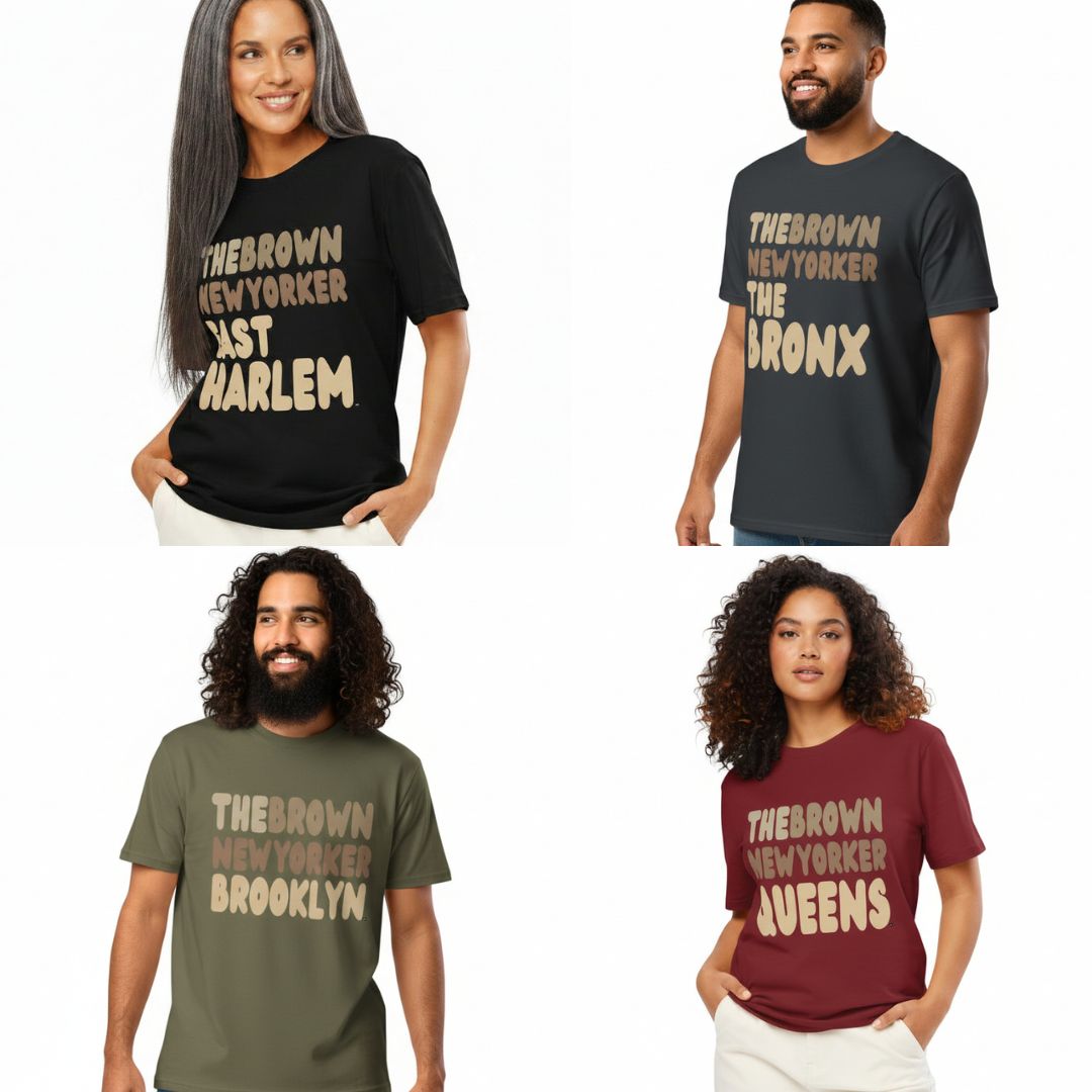The Brown New Yorker Premium Unisex T-Shirts are now in the Shop!