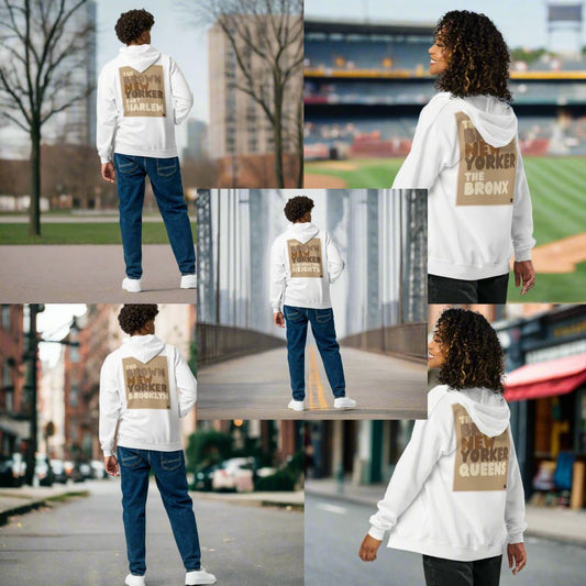 The Brown New Yorker Unisex Zip-Up Hoodies are now available in the Shop!