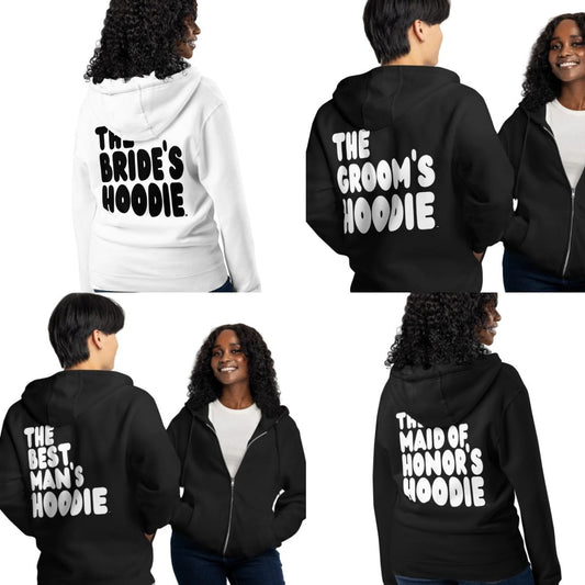 New Wedding Party Premium Unisex Hoodies in the APWT Gift Shop!
