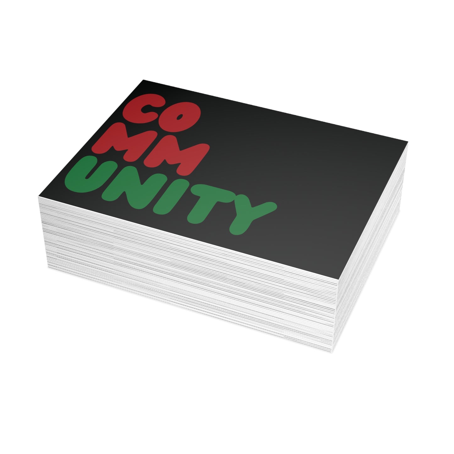 Black Community Postcard Set - 2 Sizes Available, Quantities of 10, 30, 50