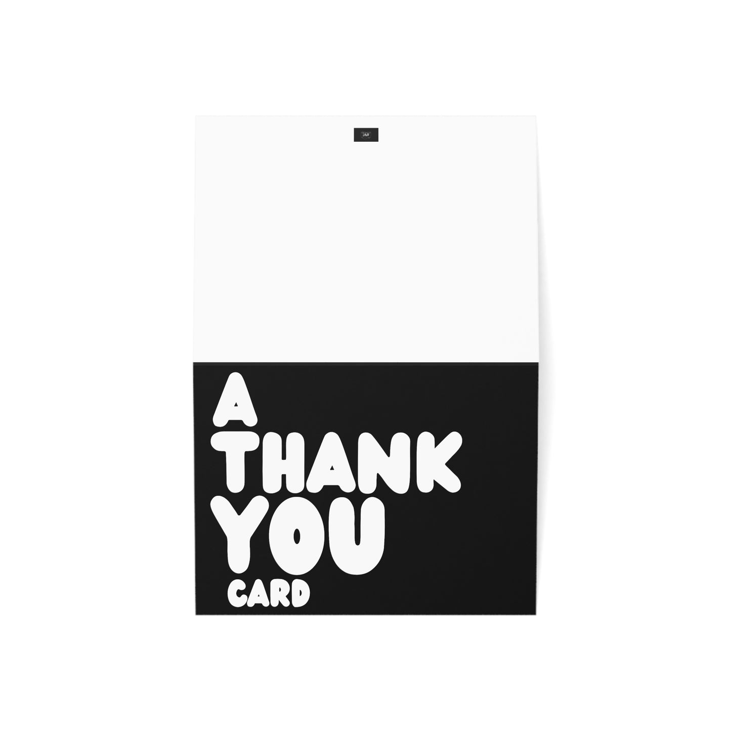 A Thank You Card in Black and White Greeting Card Set - 2 Sizes Available, Quantities of 10, 30, 50