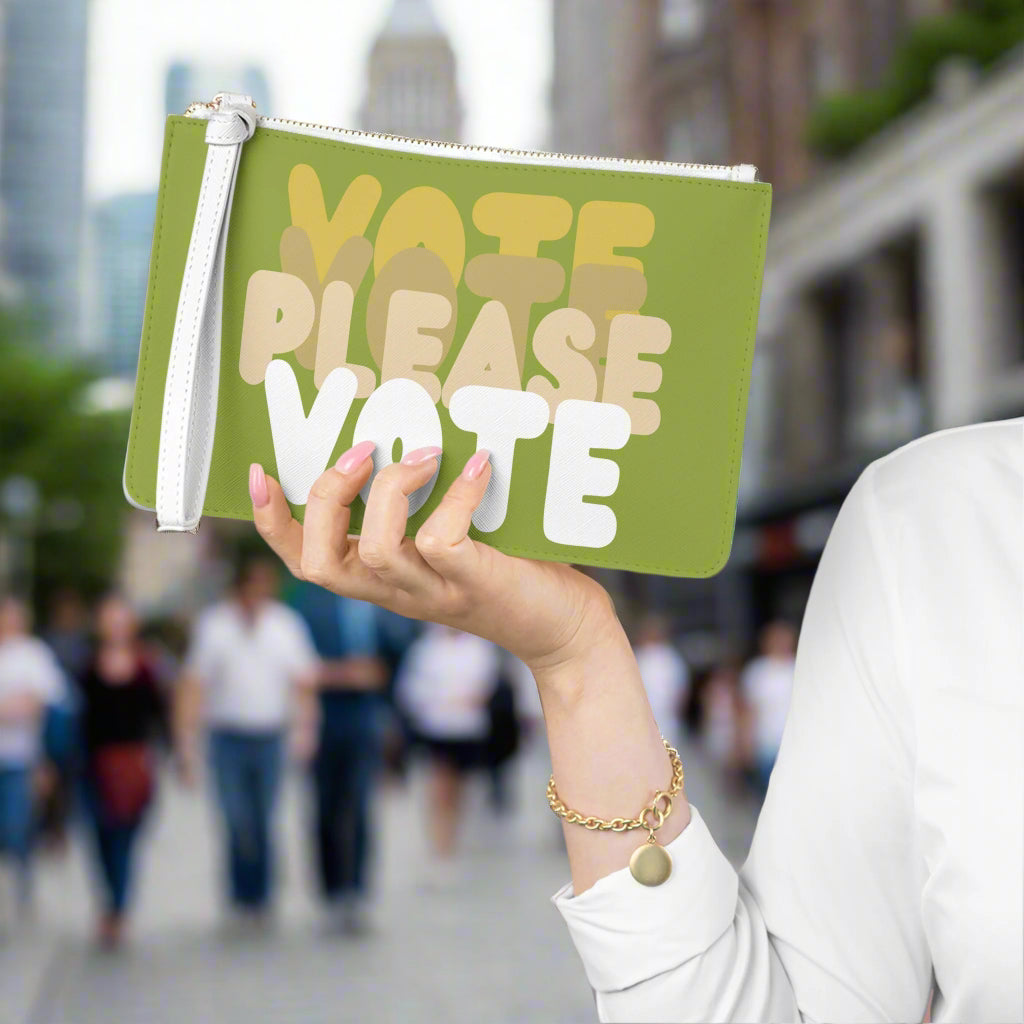 Please Vote in Green Clutch