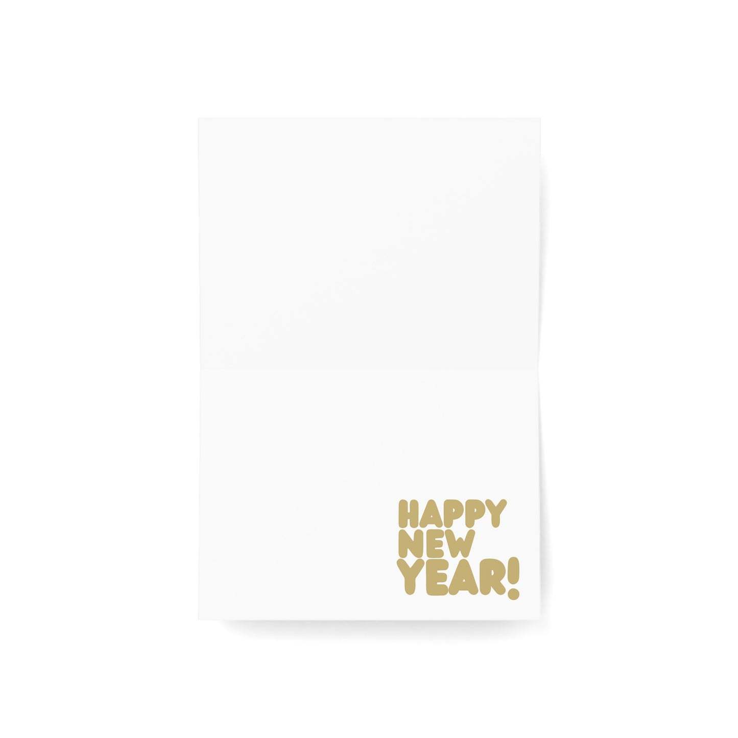 A New Year's Card in Grey and Gold Greeting Card Set - 2 Sizes Available, Quantities of 10, 30, 50