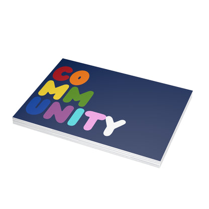 Rainbow Community Postcard Set - 2 Sizes Available, Quantities of 10, 30, 50