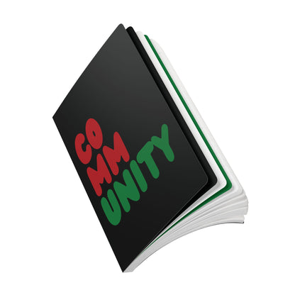 A side view of The Black Community Soft Cover Journal (200 Pages) - The APWT Gift Shop