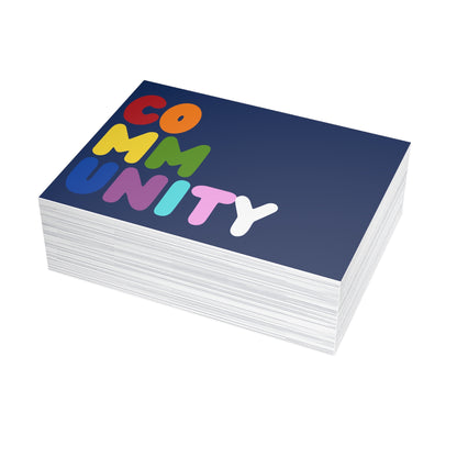 Rainbow Community Postcard Set - 2 Sizes Available, Quantities of 10, 30, 50