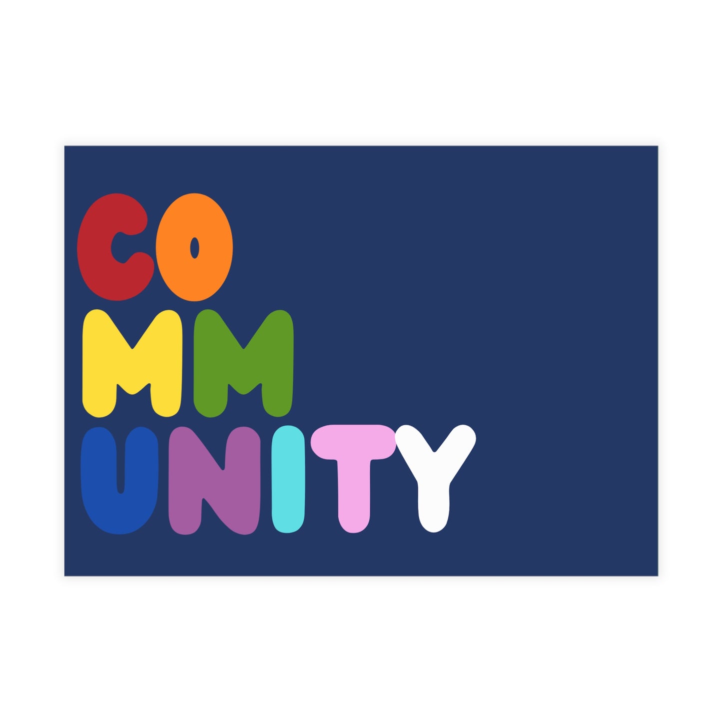 Rainbow Community Postcard Set - 2 Sizes Available, Quantities of 10, 30, 50