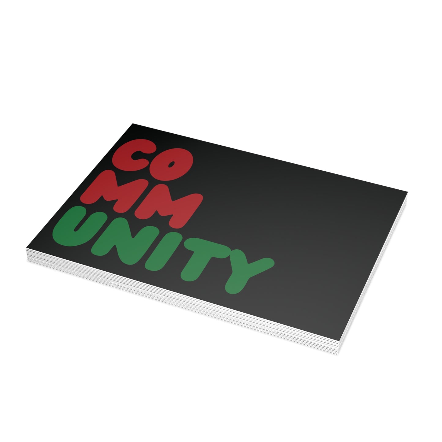 Black Community Postcard Set - 2 Sizes Available, Quantities of 10, 30, 50