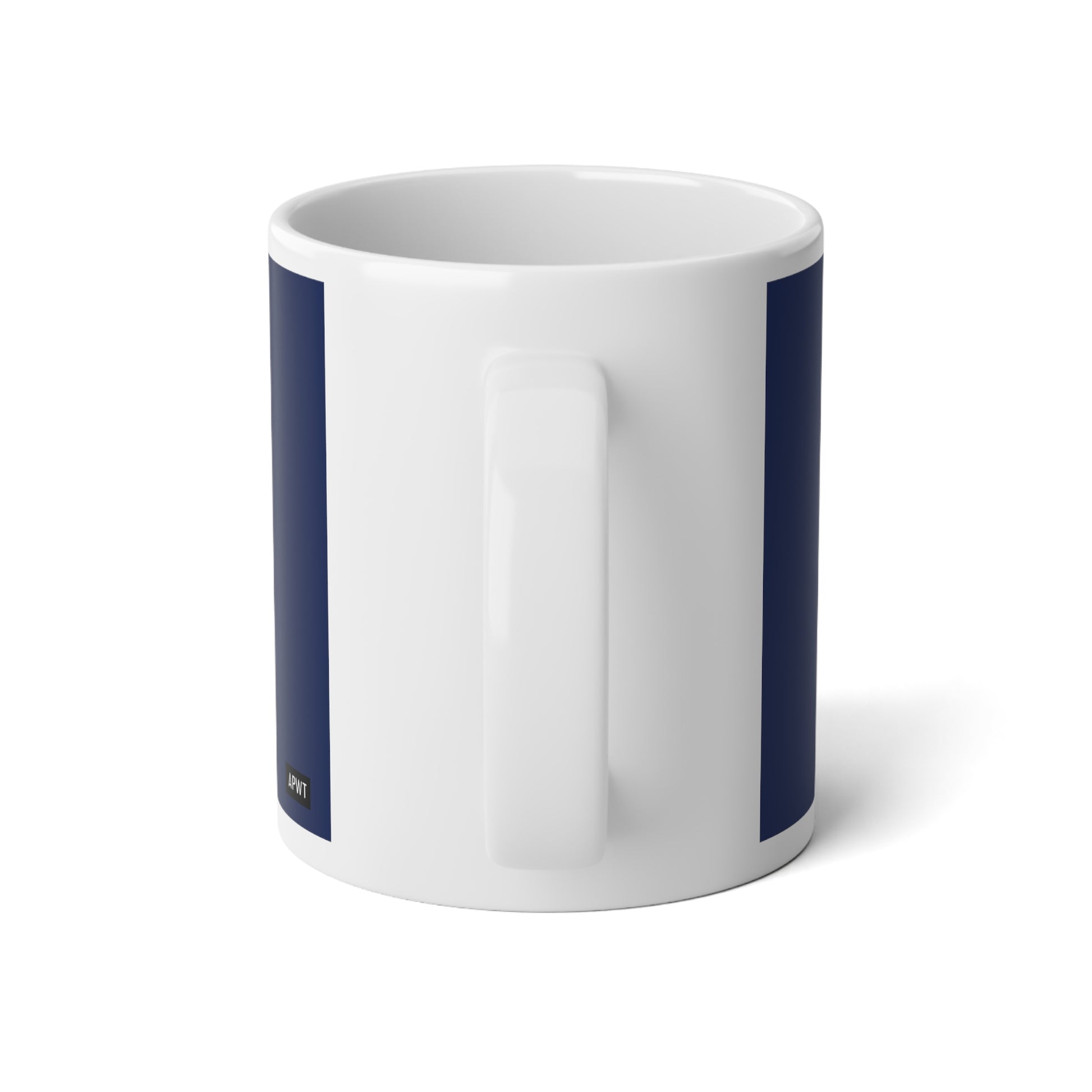 Exhausted in Blue and White Jumbo Mug - The APWT Gift Shop