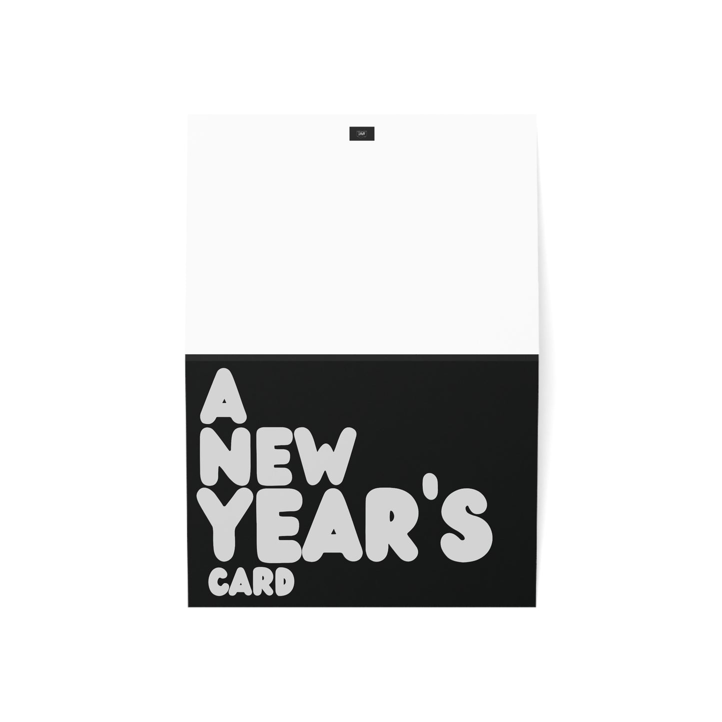 A New Year's Card in Black and Silver Greeting Card Set - 2 Sizes Available, Quantities of 10, 30, 50