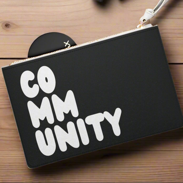 A Community Clutch in Black and White