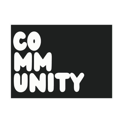 Community in Black and White Postcard Set - 2 Sizes Available, Quantities of 10, 30, 50