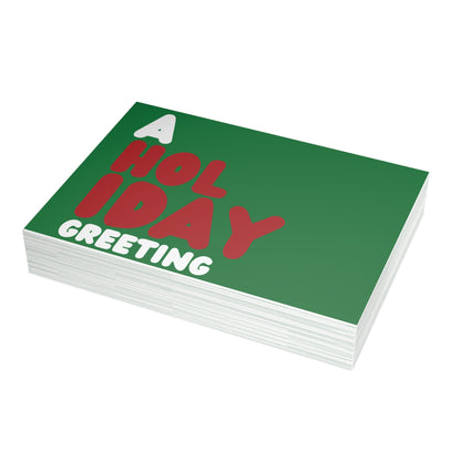 A Holiday Greeting Postcard Set - 2 Sizes Available, Quantities of 10, 30, 50