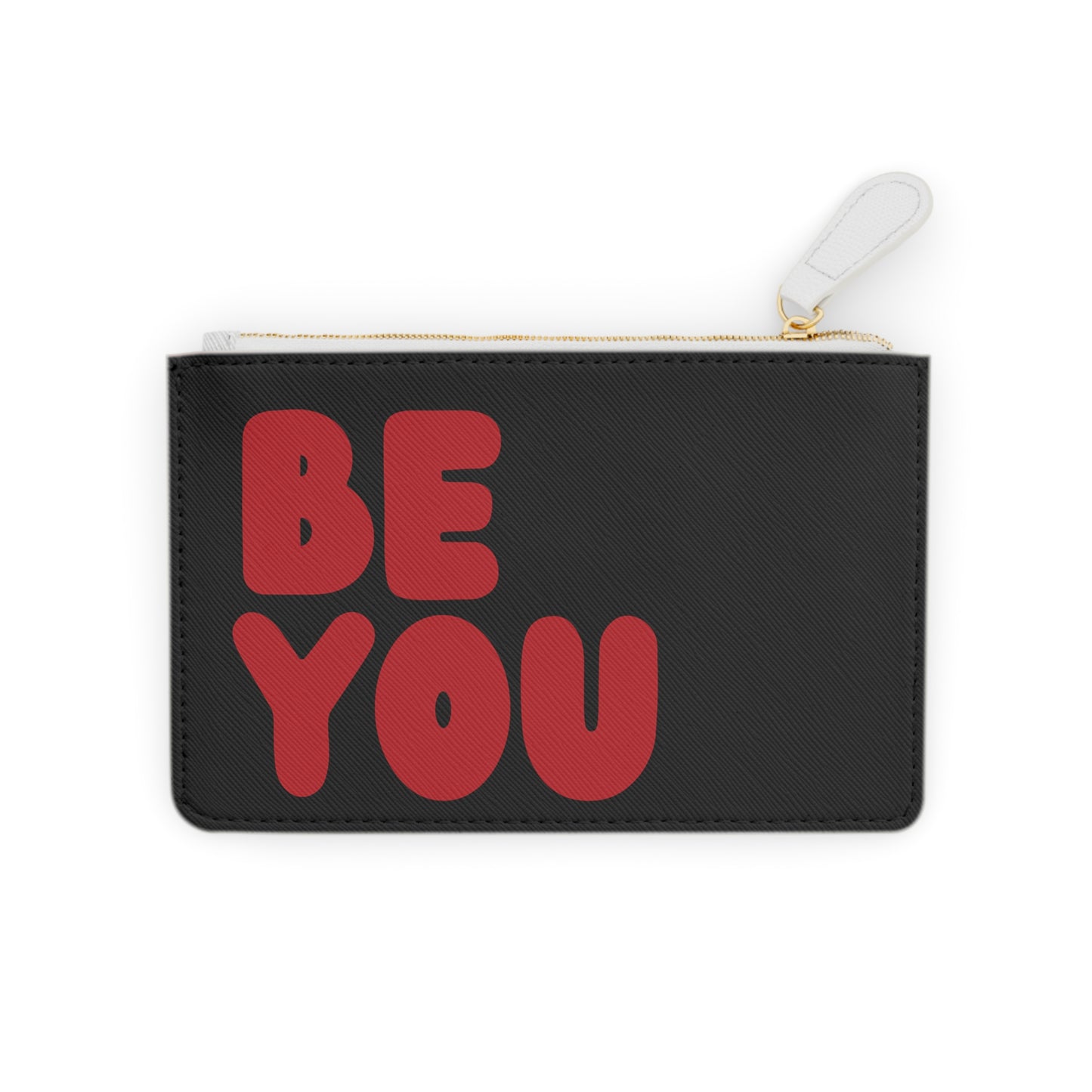 Be You Love in Black and Red Small Zip-Up Pouch