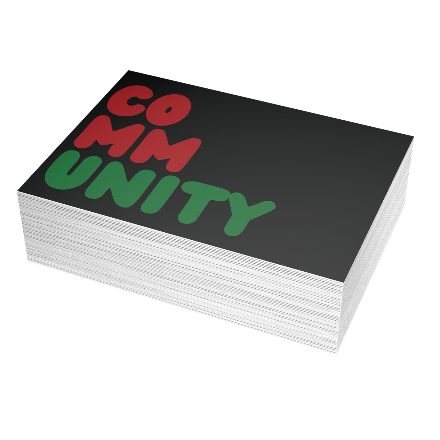 Black Community Postcard Set - 2 Sizes Available, Quantities of 10, 30, 50